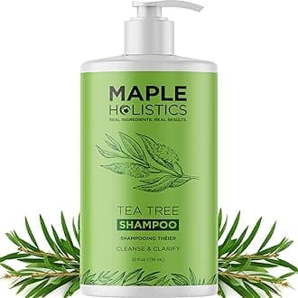 Tea Tree Oil Shampoo Sulfate Free - Deep Cleansing Vegan Tea Tree Shampoo for Oily Hair and Scalp - Daily Clarifying Shampoo for Build up with Rosemary Essential Oil for All Hair Types 25 Fl Oz