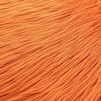 Qidkeo Faux Fur Fabric Orange 10x10in
