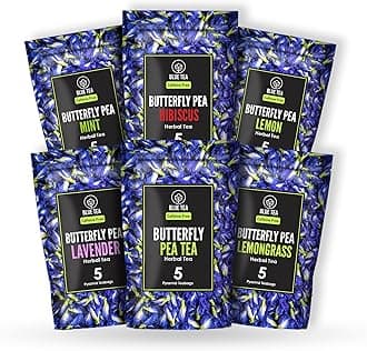 Butterfly Pea Flower Sampler (6 Flavors, 30 Tea Bags) | Variety Pack | Herbal Tea - Flower Based - Caffeine Free - Natural Ingredients - Non-GMO | Featured In Shark Tank | Assortment Box