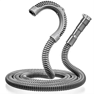 Universal Washing Machine Drain Hose - 14 Ft Drain Hose - Corrugated and Flexible Washer Drain Hose - Installation Washer Hose Drain Replacement - Reinforced Washer Hoses with Clamp (X-Long)