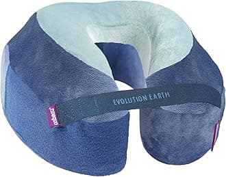 CabeauCabeau Evolution Earth Memory Foam Travel Neck Pillow The Best Travel Pillow with 360° Head, Neck and Chin Support (Water)