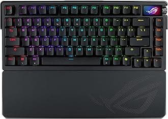 ASUS ROG Azoth Extreme 75% Custom Gaming Keyboard, Aluminum Chassis, Carbon Fiber Positioning Plate, Adjustable Joint Mount, 3 Layer Damping, Touchscreen