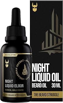 The Beard Struggle - Beard Growth Oil - Asgardian Secret, Gold Collection (1 Fl oz) - Night Liquid Elixir - Beard Oil for Men - Softens, Moisturizing, & Healthier Beard Growth