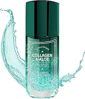 Collagen & Aloe Facial Plumping Facial Serum - Soothing & Moisturizing - Reduces Wrinkles & Fine Lines, Combats Dark Spots - Made in Korea - 50mL / 1.69 fl.oz