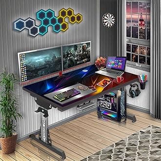 Xtreme PRO Direct Theme Image Printed Computer Table for Gaming, Work & Study Desk. Large for PC, Dual Monitors, iMac, and Laptops. Carbon Steel & Engineered Wood. Black Stand 4x2 FEET (XPB4_CT-62)