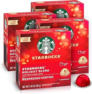 Starbucks by Nespresso Vertuo, Holiday Blend, 32-count Coffee Pods, Brews 7.8 oz.