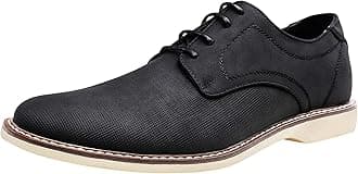 Mens Dress Shoes Retro Business Casual Oxfords Plain Toe Dress Shoes for Men