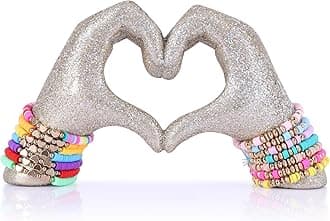 Gesture Statues & Sculptures, Champagne Gold Home Decorations, Love Statues for Coffee Table, Living Room, Bedroom, Library, Office.