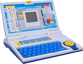 KITTER Learning Laptop for Kids | Computer Educational Toy for Kids with LED Screen Display with New Plug n Play Feature | Toy Laptop for Boys Girls | Laptop Notebook Computer Toy for Kids (Blue)