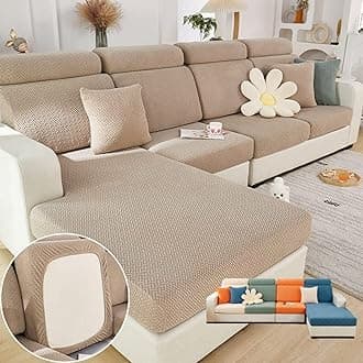 Soothing Home Sofa Covers, Sofa Hero Covers, Wear-Resistant Universal Couch Covers Washable Stretch Sectional Couch Cushion Covers (Coffee,Pillow Cover)