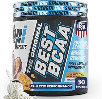 - BPI Sports Best BCAA Powder - Muscle Recovery Support - Branched Chain Amino Acids | Building Blocks of Protein and Muscle - Post Workout Recovery – Hydration - Passion Fruit, 30 Servings