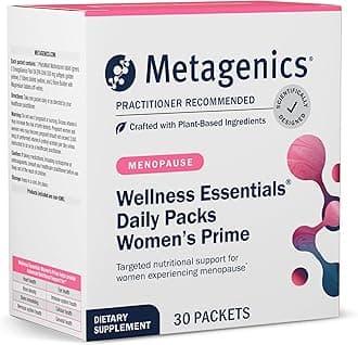 Wellness Essentials Women's Prime - Daily Multivitamin & Omega-3 Packets for Menopause Support, Bone, Heart, Brain & Immune Health* - Gluten-Free - GMP Certified Facility - 30 Pack