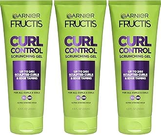 Fructis Style Curl Scrunch Controlling Gel for Shape & Shine, 6.8 Fl Oz, 3 Count (Packaging May Vary)