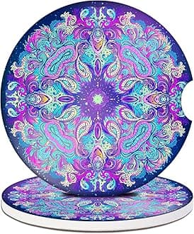 Mandala Scared Eye Car Coaster