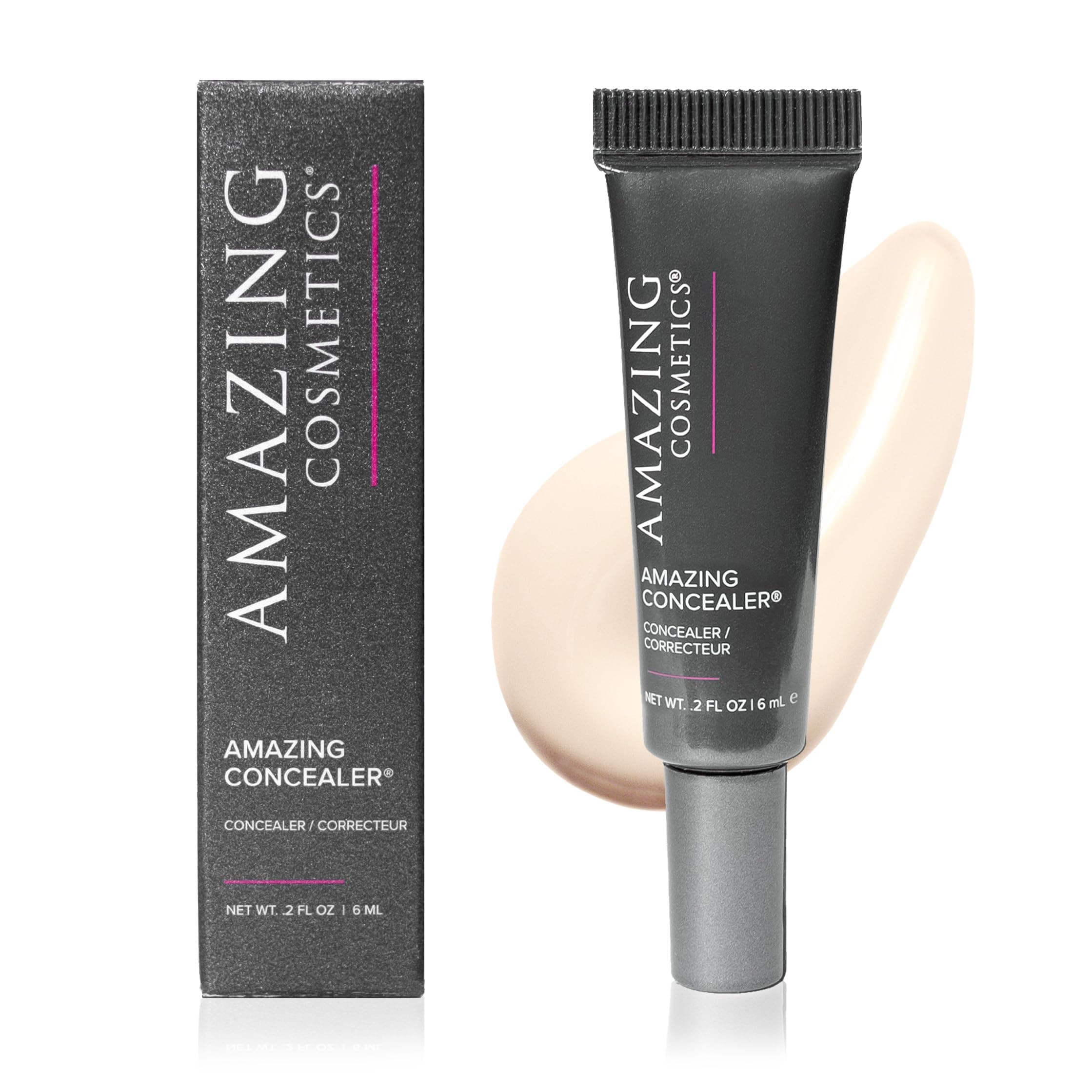 AmazingCosmetics Amazing Concealer, multipurpose full coverage concealer 0.2 oz, Ivory