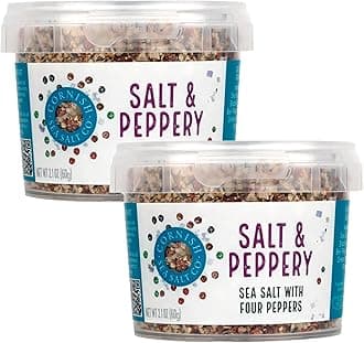 Cornish Sea Salt & Peppery Seasoning | Cooking & Hydration | Hand-Harvested in Celtic Waters | 2.1 oz Resealable Tub (Pack of 2)
