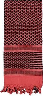 Shemagh Tactical Desert Scarf, Red/Black