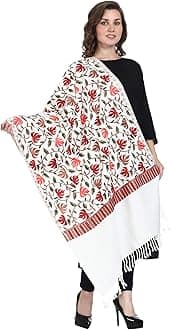 SWI WITH LABELWomen's Kashmiri Aari Embroidered Wool Stole