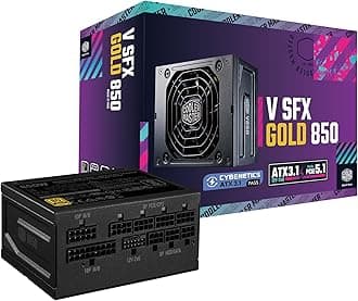 V850 SFX Gold 850W Fully Modular Power Supply – 80+ Gold Certified SFF PSU, ATX 3.1 & PCIe 5.1 Ready, 90° Angled Cable, Low Noise, Small Form Factor ITX PSU, 10-Year Warranty, Black