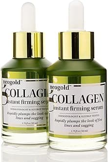 Neogold Collagen Face Serum Skin Care Moisturizer For Tightening, Brightening & Hydrating Skin | Collagen Boost Anti Aging Serum Helps Smooth & Plump Dry Skin, Wrinkles & Uneven Skin Tone, 2-Pack