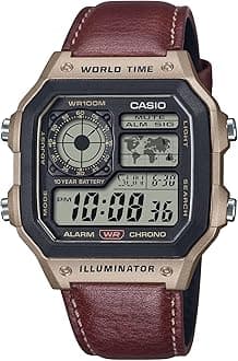 Casio Watch: Red AE-1200WHL-5AVDF