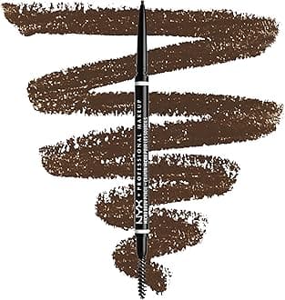 NYX Professional Makeup Brow Pencil, Micro Brow Dual Ended Ultrafine Pencil Tip with Mechanical Brow Tool and Spoolie Brush, Vegan Formula, Shade: Brunette