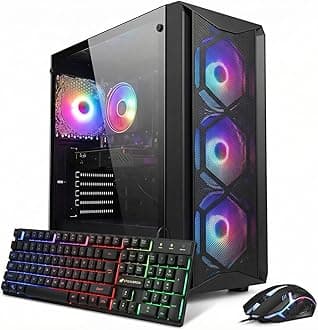 STGAubron Gaming PC Computer Desktop, Intel Core i7 8th Gen up to 4.1G, GeFor...