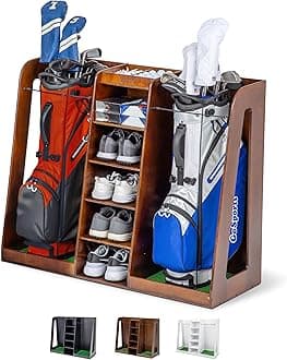 Premium Wooden Golf Bag Organizer