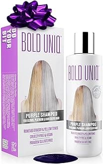 Purple Shampoo - Remove Yellow Tones & Condition Damaged Hair - For Blonde, Silver or Grey Hair - Paraben & Sulfate Free, Vegan - 8 fl oz