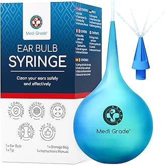 Medi Grade Ear Syringe Kit with Ear Wax Removal Valve, 75 ml - Clear Valve Ear Syringe Kit Ear Cleaner Quad Stream Tip Ear Wash