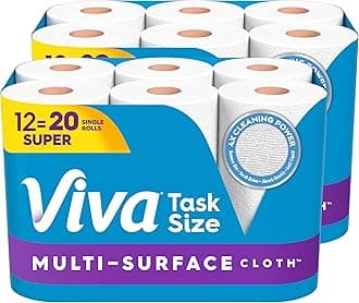 Multi-Surface Cloth Paper Towels, Choose-A-Sheet Size, 12 Super Rolls, 81 Sheets per Roll (Packaging May Vary)