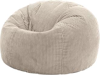 icon Kingston Cord Bean Bag Chair, Stone Beige, Large Lounge Chair Bean Bags for Adult with Filling Included, Jumbo Cord Adults Beanbag, Boho Room Decor Living Room Furniture, Corduroy Home Decor