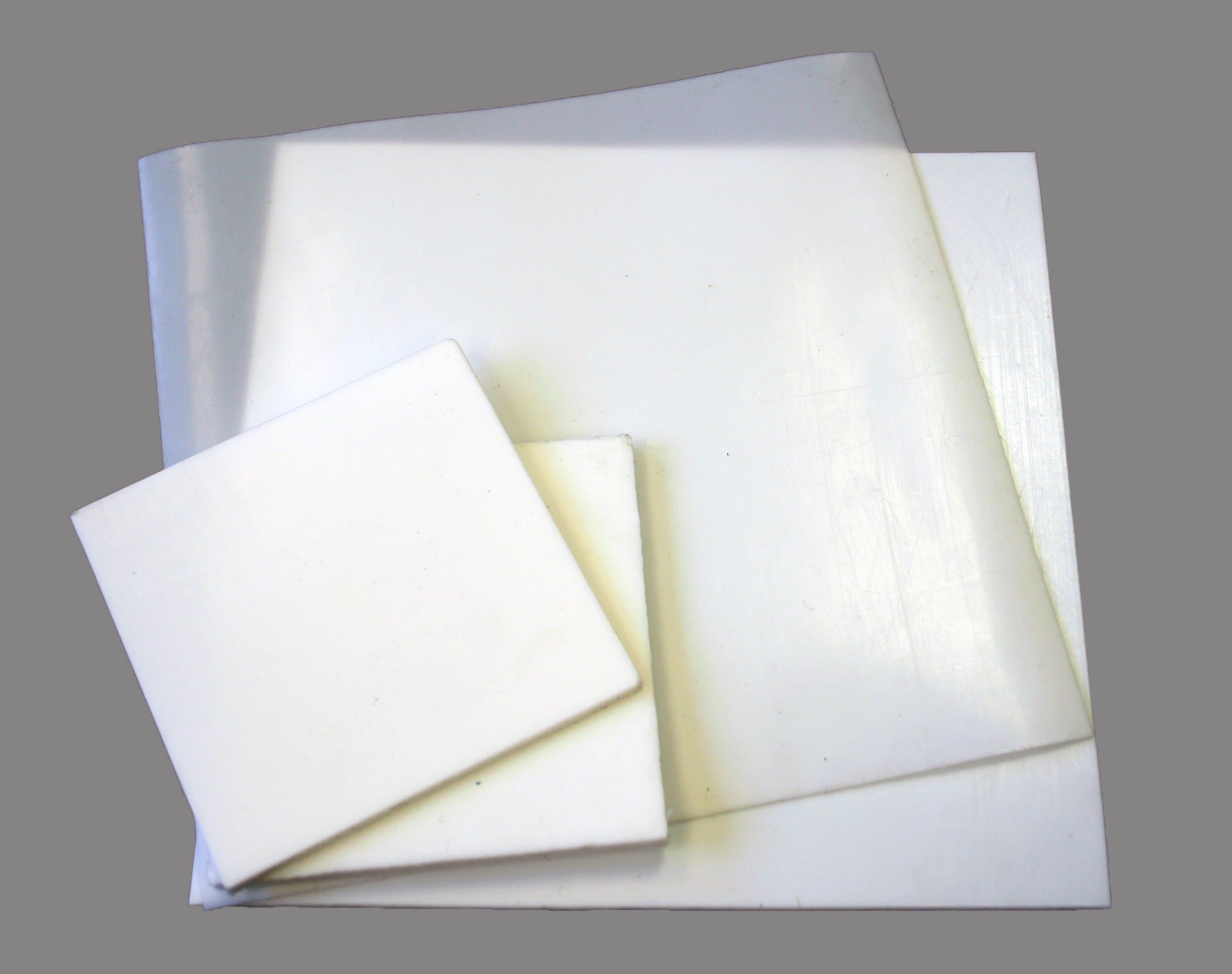 Teflon Sheet White Polytetrafluoroethylene Engineering Plastic - 1mm Thick (100mm x 100mm)