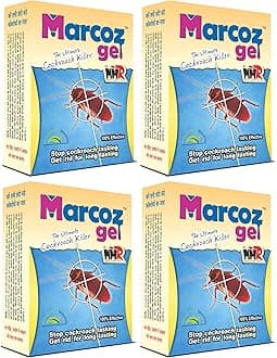 Marcoz Gel Ultimate cockroach killer gel for home Kitchen Safe, Odourless, Fast and Convenient Powerfull 20g Pack of (4)