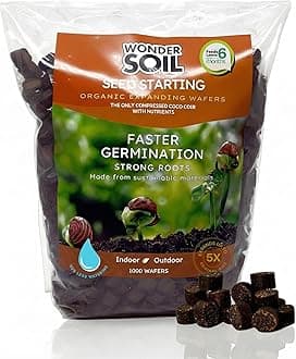 1000 Organic Seed Starter Pellets | Ready to Plant Seed Starting Soil Loaded with Pre-Mixed Nutrients | Fast Germination | Indoor or Outdoor | 1000 Count