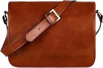 Leather Messenger Bag for Men, Handmade Crossbody Bag, Shoulder Bag Made in Italy