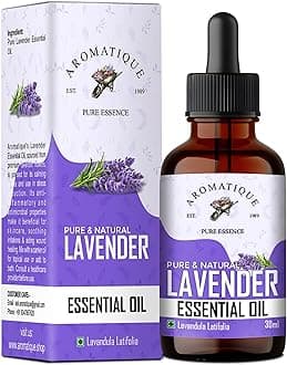 Aromatique Lavender Essential Oil 30ml| 100% Pure & Natural | Aromatherapy Oil for Relaxation & Sleep | Multipurpose Use for Hair, Skin & Diffuser | For Men & Women