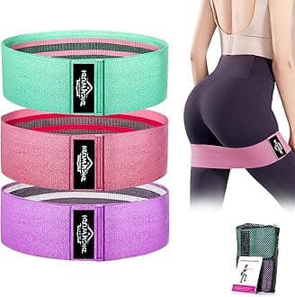 DICYWUDI Fabric Resistance Bands for Working Out, 3Pack or 6Pack Non-Slip Exercise Bands for Women and Men, Fabric Booty Bands for Home, Exercise Fitness, Pilates, Stretching