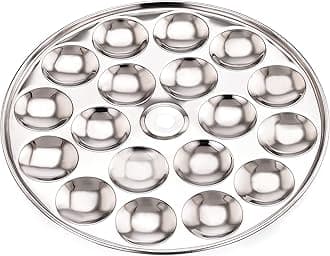Expresso Mini Idli Plate – Stainless Steel, Thick Gauge, 19.4 cm, 1 Piece, Fits All Idli Makers & Cookers, Non-Stick, Perfectly Steamed 18 Idlis