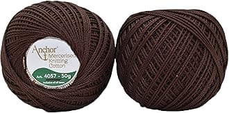 HUNNY- BUNCH® Premium Anchor Mercerised Knitting Crochet Cotton Thread Yarn Balls for Knitting, Weaving, Embroidery, DIY and Craft Making (Art. 4057) 50G - Pack of 1 (381)