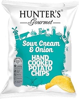 Hunter's Gourmet Sour Cream & Onion Hand Cooked Potato Chips 125g