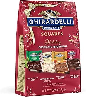 Chocolate Squares Holiday Assortment, Individually Wrapped Candy, 14.8 Ounces