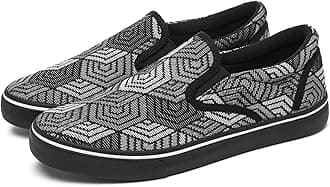 Mens Slip on Sneakers Loafers Shoes Canvas Black Shoes Canvas Blue Casual Fashion Shoes