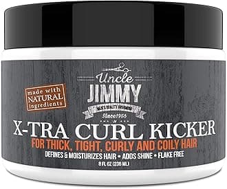 Uncle Jimmy X-TRA Curl-Kicker | Curl Enhancer & Moisturizer for Thick, Curly, Coily, Wavy & Frizzy Hair | Defines & Hydrates | 8oz