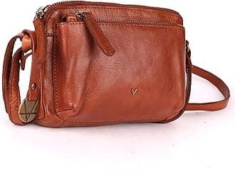 Genuine Italian Leather Small Crossbody Sling Bag RFID Protected Trendy Casual Office with Adjustable Strap