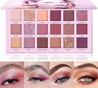 UCANBE Professional 18 Colors Aromas Nude Eyeshadow Palette Long Lasting Multi Reflective Shimmer Matte Glitter Pressed Pearls Eye Shadow Makeup Pallet Kit
