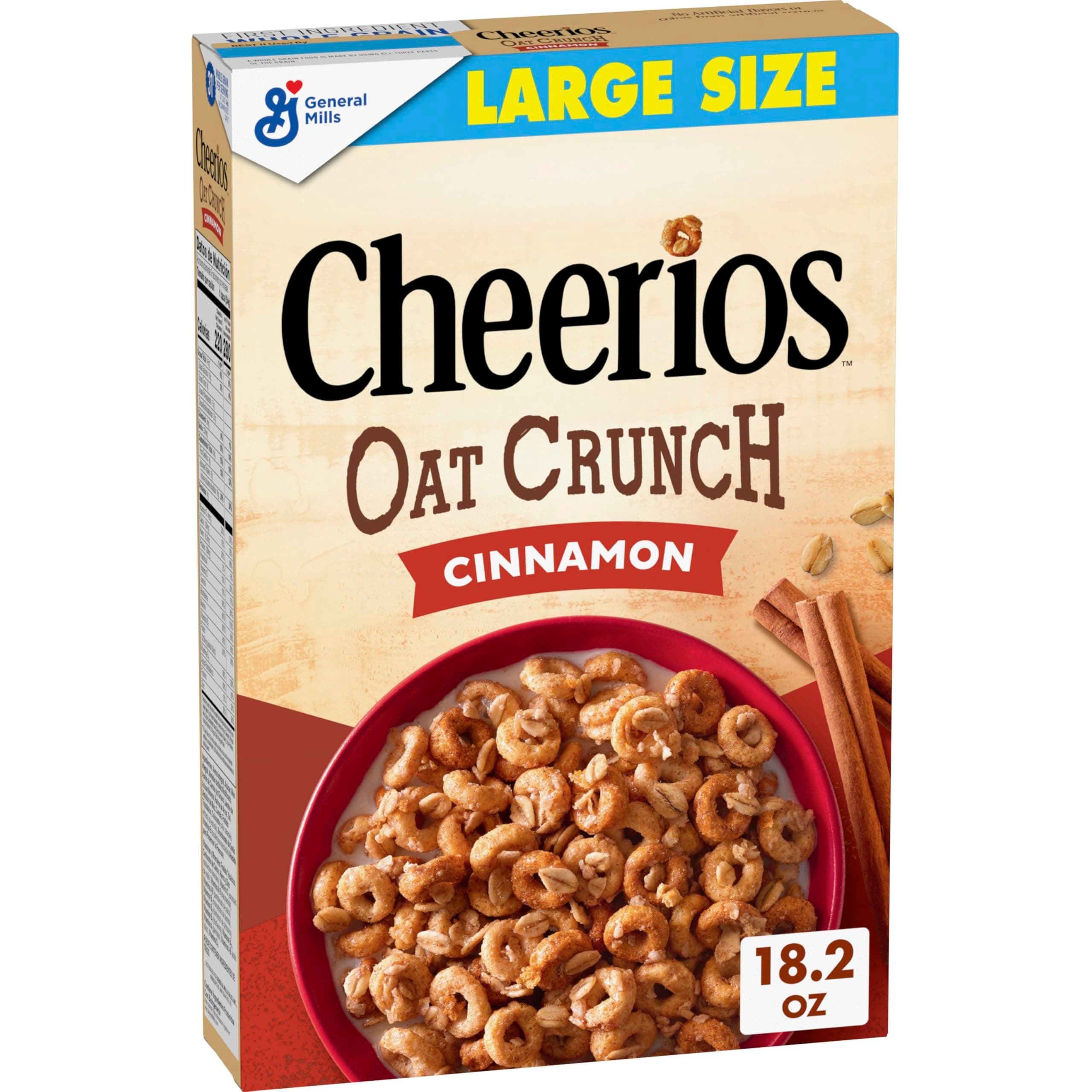 General Mills Oat Crunch, Cinnamon, 18.2 Oz