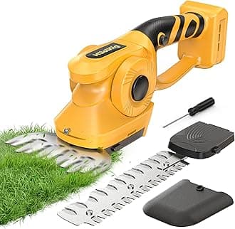 Cordless Hedge Trimmer for Dewalt 20V Max Battery: 2 in 1 Electric Hedge Trimmer Cordless Grass Shear & Bush Trimmer - Handheld Grass Trimmer for Garden Yard Lawn Shrubbery Cutter(Bare Tool)
