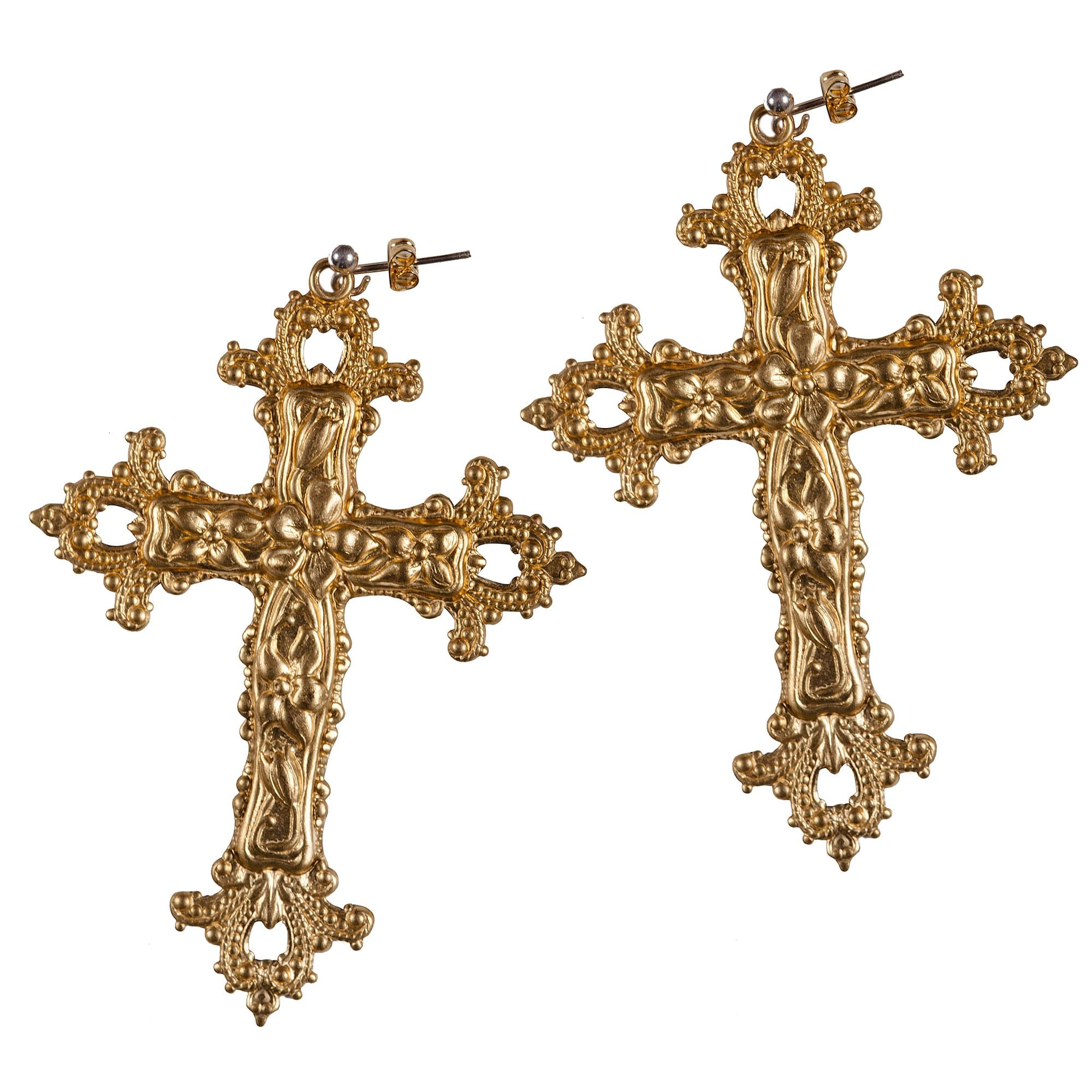 Gabrielle Baroque Cross Earrings
