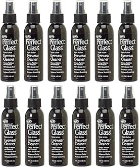 HOPE'S Perfect Glass Eyewear Cleaner - Anti Fog Spray for Glasses and Sunglasses - Anti Scratch and Anti Glare Lens Cleaner Spray, 4 Fl Oz, Pack of 12